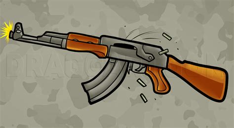 AK 47 Line Drawing