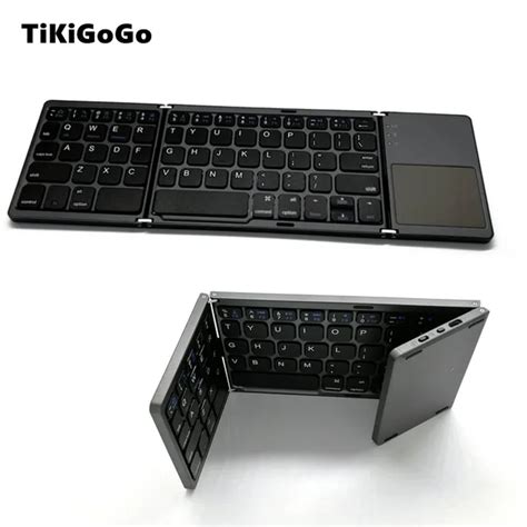 Tikigogo Folding Bluetooth Keyboard Comb Rechargeable Portable BT ...