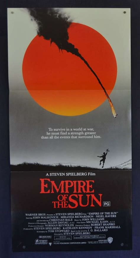 All About Movies - Empire Of The Sun Movie Poster Original Daybill Christian Bale John Malkovich