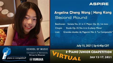 Angelina Cheng Wong (Hong Kong), Aspire, Round 2 | e-Piano Junior Competition'21 VIRTUAL - YouTube