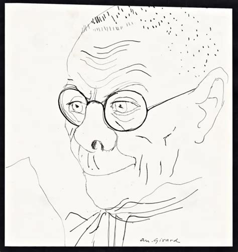 OLD MAN PORTRAIT Caricature Drawing A.Girard $58.24 - PicClick