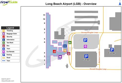 Long beach airport map - Map of long beach airport (California - USA)