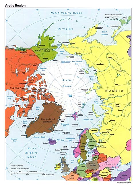 Detailed political map of Arctic Region – 1995 | Vidiani.com | Maps of ...