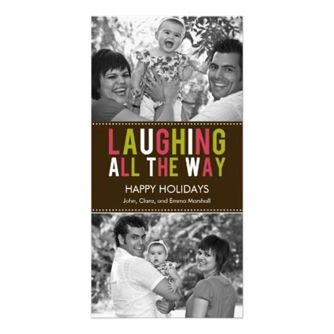 Laughing All The Way Holiday Photo Card | Zazzle