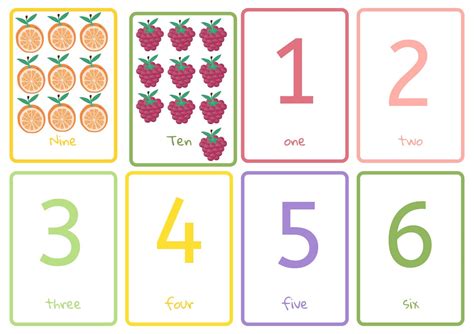 Printable Numbers 1 10 Flashcards