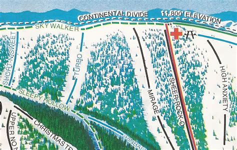 1984 MONARCH MOUNTAIN Ski Trail Map Ski Map, Ski Art, Ski Decor, Ski Home Print, Vacation Home ...