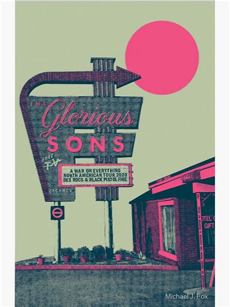 "The Glorious Sons Pink Motel" Sticker by mfoxdevils | Redbubble