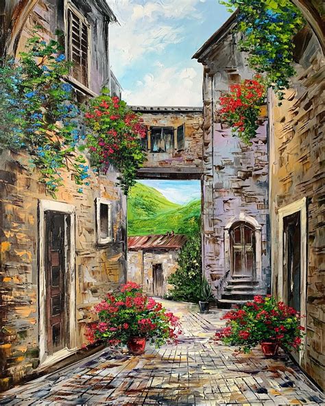 Italian Village Paintings