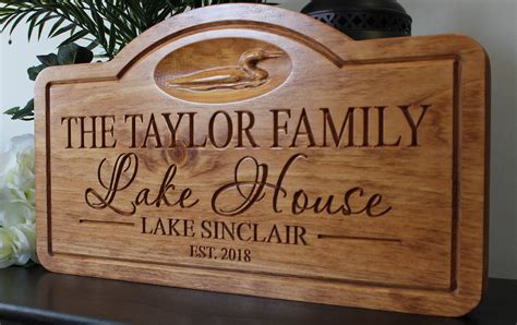 Lake house sign-personalized Lake house gift-lake