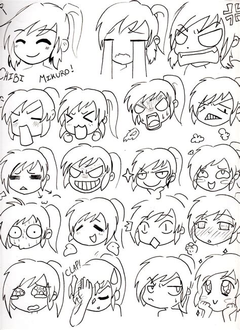 Chibi Mikuro Expressions by Mimi D | Drawing face expressions, Chibi ...