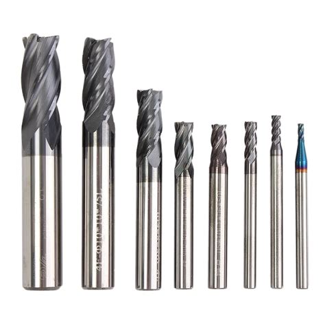 Freeshipping New 8Pcs Carbide End Mill 2 12mm 4 Blades Flute Tungsten Steel Milling Cutter CNC ...