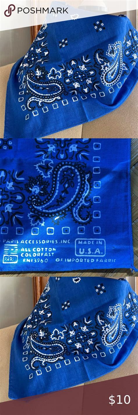 Bright blue bandana made in USA, unisex in 2021 | Blue bandana, Clothes design, Unisex