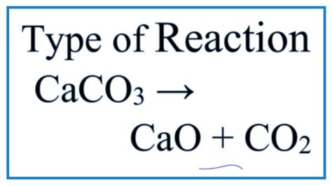 Calcium Carbonate Decomposes on Heating Balanced Equation