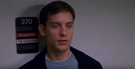 In Spider-Man (2002), Peter Parker is shown standing next to an 'Oxygen in Use' sign, this is ...