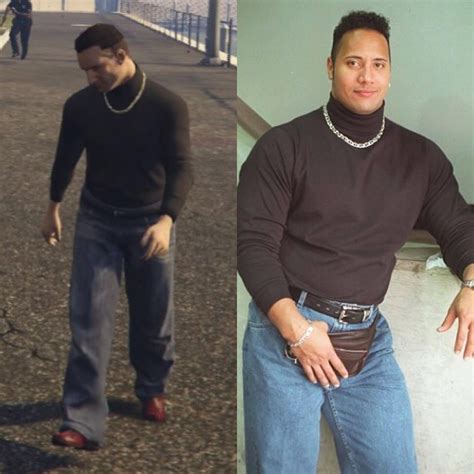 GTA Online NPC with some gimmick infringement on The Rock...? : r/gtaonline