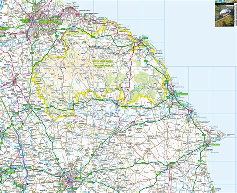 North York Moors Offline Map, including Pickering, Whitby, Scarborough, Vale of York and Bridlington