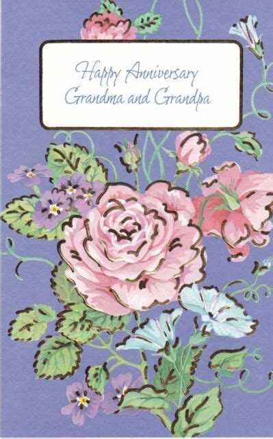 Anniversary Card with Envelope for Grandma & Grandpa | eBay