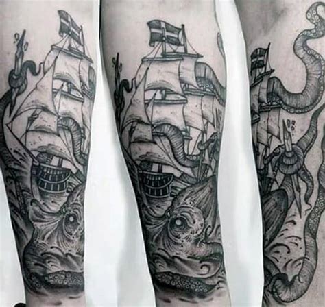 100 Kraken Tattoo Designs For Men - Sea Monster Ink Ideas