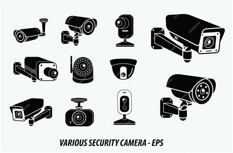 Premium Vector | Set of Various Security Camera or cctv for street home ...