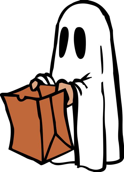 Clipart - Ghost with bag (colour)