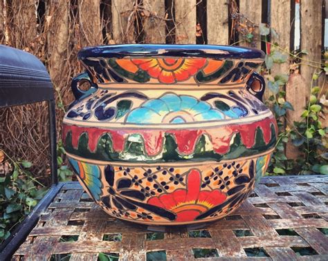 Large Talavera Planter for Outdoor or Indoor Mexican Home Southwestern Patio Decor