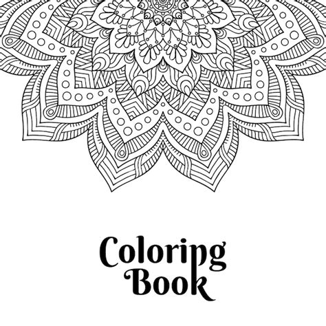 Premium Vector | Mandala coloring book cover page