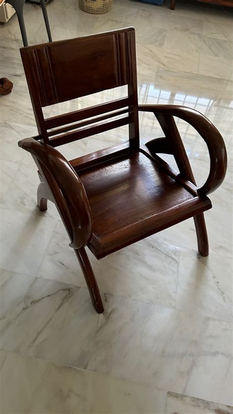 Teak wood chair, Furniture & Home Living, Furniture, Chairs on Carousell