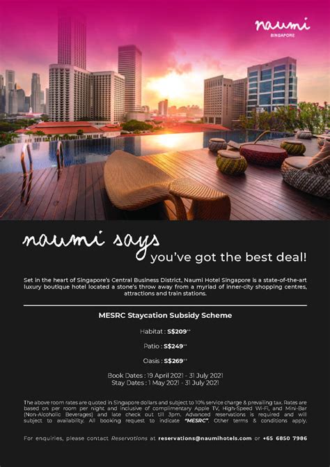 Naumi Hotel Singapore | Ministry of Education Sports and Recreation Club