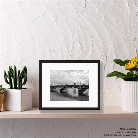 Battersea Bridge Print Black and White London Photography - Etsy