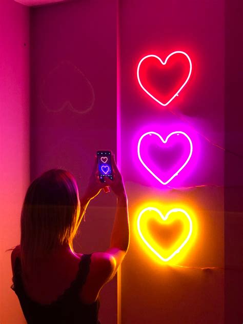 Heart Neon Sign Neon Sign Neon Sign Bedroom Neon Lights - Etsy