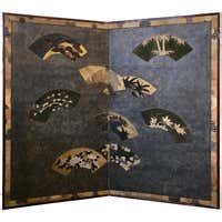 Japanese Two-Panel Screen, View of Fuji-San For Sale at 1stdibs