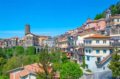 Nemi Village and Lake in Italy Stock Image - Image of touristic, lake: 121054255