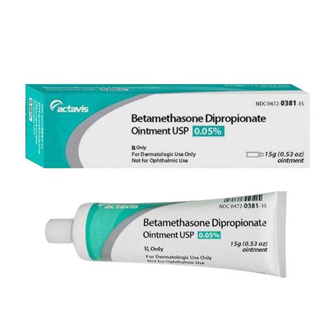 Betamethasone Dipropionate 0.05% Ointment 15 Gm By Actavis Pharma.