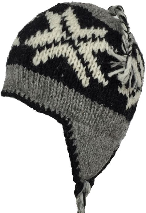 Wool Winter Chullo Beanie Fleece Lined Toque Cap Ear Flaps Sherpa Peruvian Nepal 1520 - Walmart.com