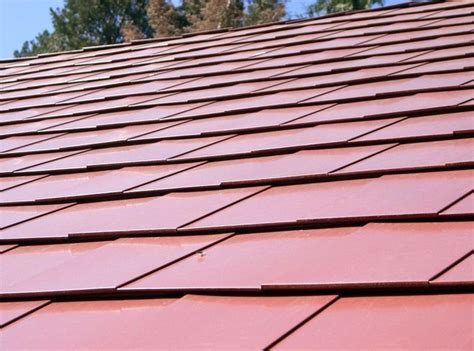 Red Quadro panels. Rectangle painted steel shingles for roof. | Steel shingles, Paneling, Roof ...