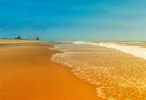 Wallpaper : sea, water, shore, sand, sky, beach, calm, coast, horizon, gold, Brazil, west, ocean ...