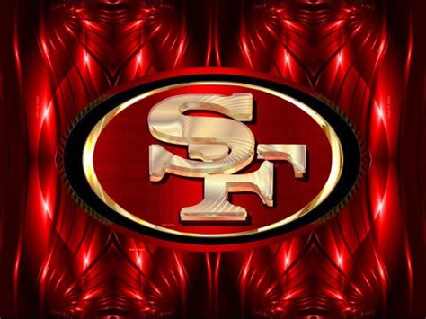 San Francisco 49ers Logo on Red and Gold Background