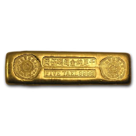 Buy 5 Tael Gold Bar - Chinese Biscuit (6.01 oz) | APMEX