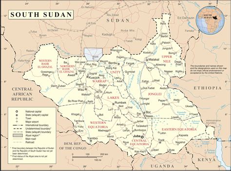 South Sudan Map 2012 • Mapsof.net