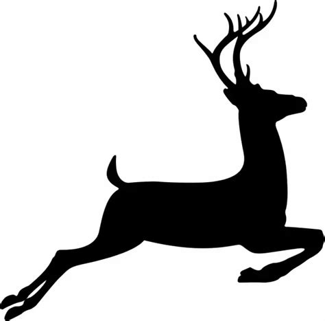 Running deer stencil vector free vector Vectors graphic art designs in ...