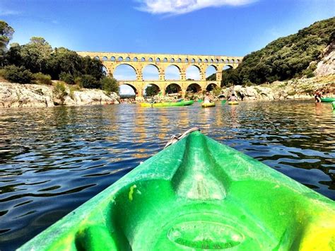 Kayaking Through The Pont du Gard UNESCO Site in France