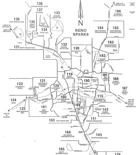 Reno Sparks MLS Area Map | Reno, Incline Village, Sparks, Carson City, Fernley, and Northern ...