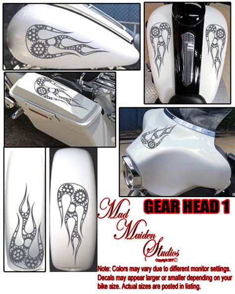 Motorcycle custom vinyl decal graphics steampunk | Etsy