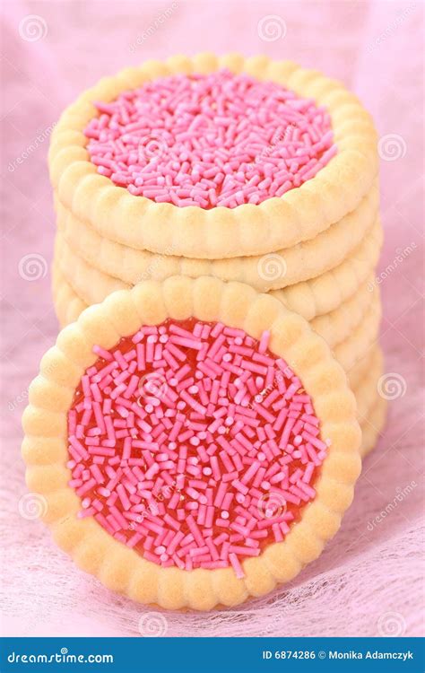 Pink cookies stock photo. Image of stack, fresh, cake - 6874286