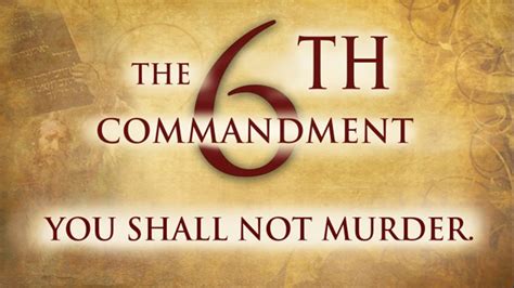 6th Commandment Sermon. Exodus 20:13 You Shall Not Murder. Six Law Sermon.6th Law Do Not Murder ...