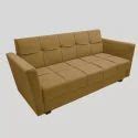 Premium Satin rich beige Fabric best comfort Fabric 3 Seater Sofa at Rs ...