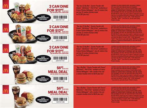 McDonald's Canada Coupons (YT) Valid from March 2 to April 5