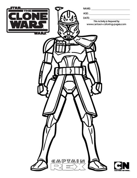 Captain Rex Printable Coloring Pages