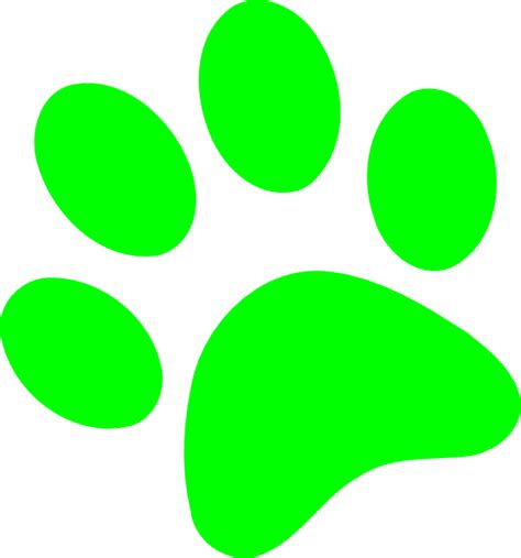 Green Paw Print Clip Art at Clker.com - vector clip art online, royalty free & public domain