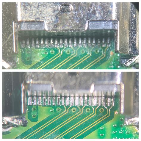 The top photo is a repair shops prior attempt at this HDMI port. They ...